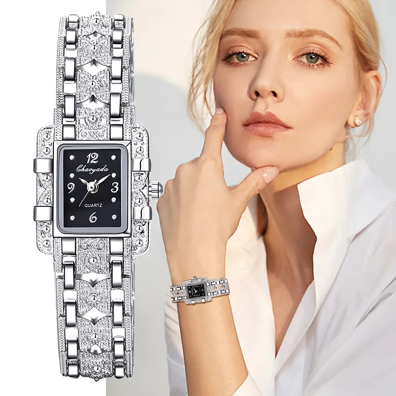 Women Stainless Steel Crystal Watch