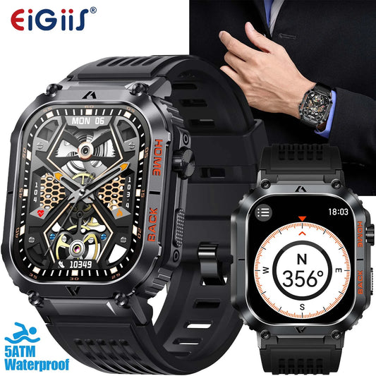 Men Military Watch Waterproof Heart Rate Smart Watch