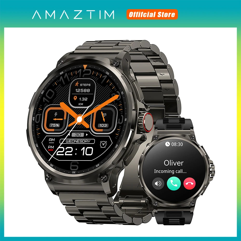 Smartwatches For Men Long Battery Life 1.85'' Screen Bluetooth  Men's Smart Watch
