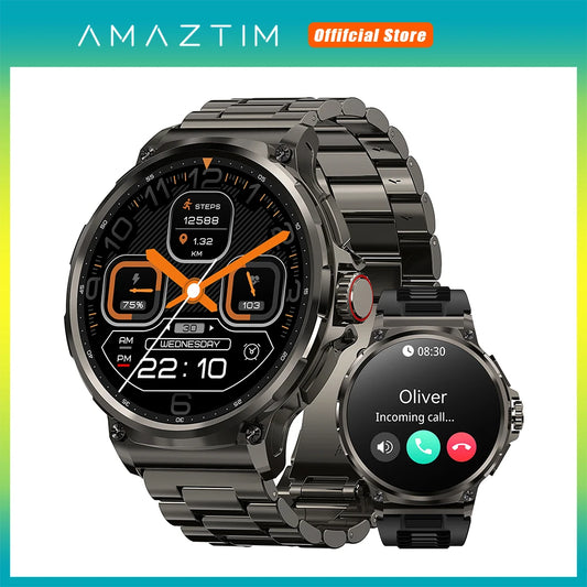 Smartwatches For Men Long Battery Life 1.85'' Screen Bluetooth  Men's Smart Watch