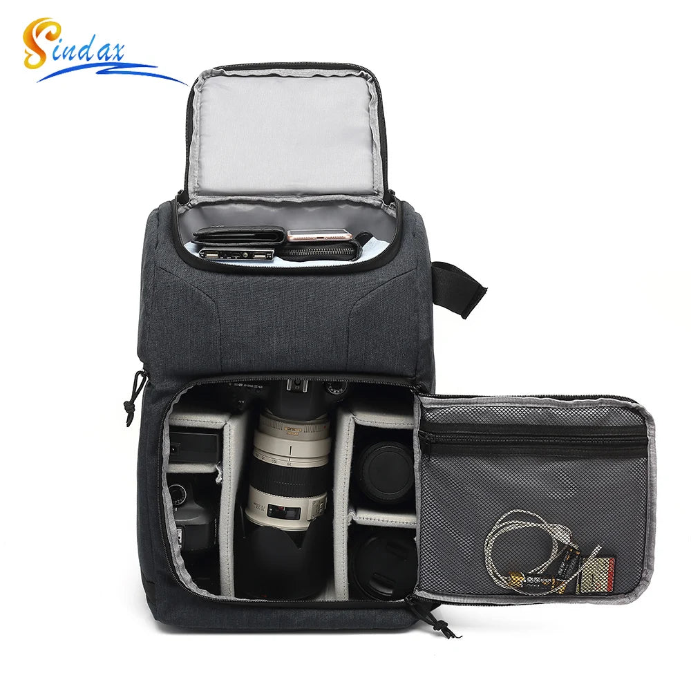 Waterproof Camera Bag  Backpack For Canon Nikon Sony Xiaomi Laptop DSLR Tripod Lens Video Bag